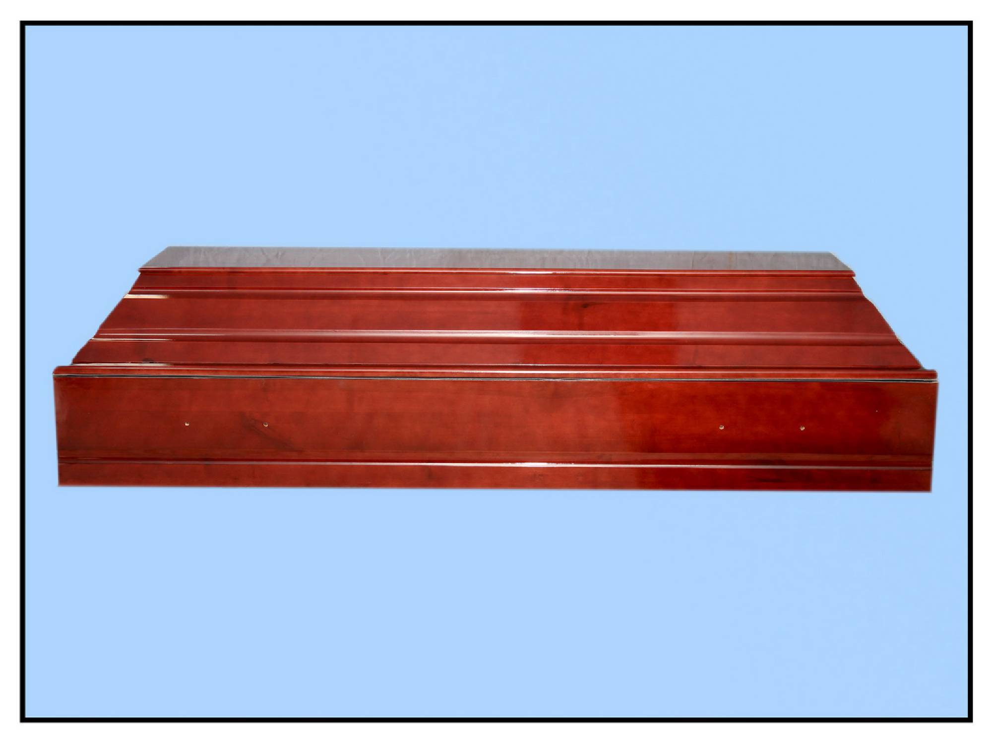 Гроб деревянный лакированный с цинковым вкладышем (для отправки груза-200 авиа-, авто и ж/д транспортом)